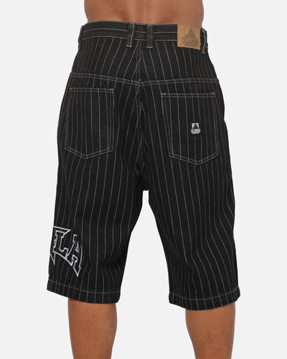 X-Large LA Star Baggy Bull Denim Shorts Black