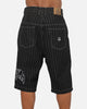 X-Large LA Star Baggy Bull Denim Shorts Black