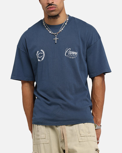 Carre Script T-Shirt Navy