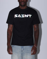 Saint Morta Lafayette V2 Scripture T-Shirt Black/Iridescent