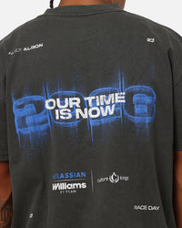 Culture Kings X Atlassian Williams F1 Team Alex Albon Heavy T-Shirt Black Acidwash