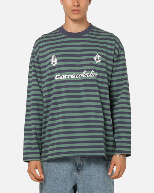 Carre Collective Stripe Long Sleeve T-Shirt Navy Stripe
