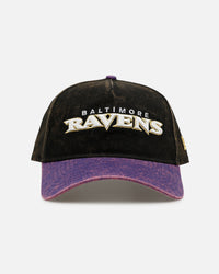 New Era Baltimore Ravens 'Washed Metallic' 9FORTY A-Frame Snapback Official Team Colors