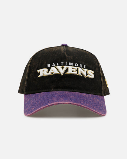 New Era Baltimore Ravens 'Washed Metallic' 9FORTY A-Frame Snapback Official Team Colors