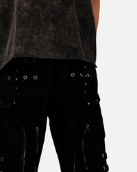 MNML Ultra Baggy Heavy Raver Denim Pants Black