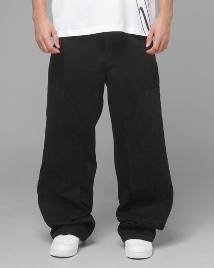 Loiter Double Knee Star Born Jeans Black