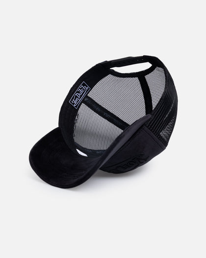 Von Dutch Signature Velvet Trucker Snapback Black