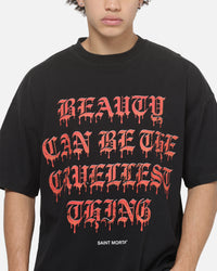 Saint Morta Cruel Beauty Boxy T-Shirt Washed Black