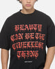 Saint Morta Cruel Beauty Boxy T-Shirt Washed Black