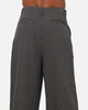 Carre Heritage Pleated Pants Black Pinstripe