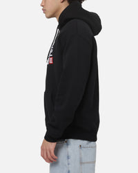 S Double Triple Block Zip Hoodie Black