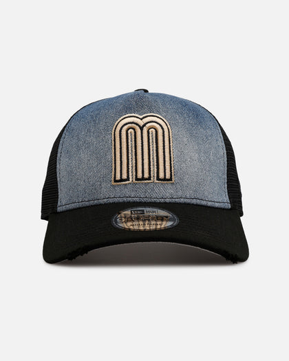 New Era Mexico National Baseball Team 'Bleach' 9FORTY A-Frame Trucker Snapback Denim