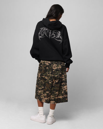 Loiter Metal Rhinestone Hoodie Black