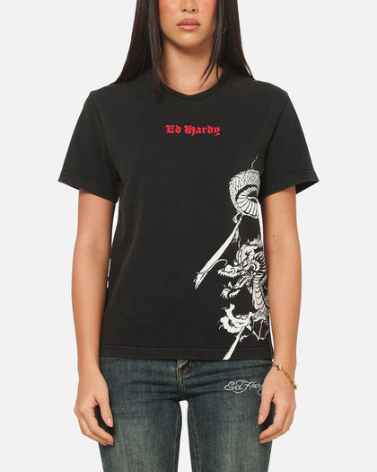 Ed Hardy Blaze T-Shirt Black