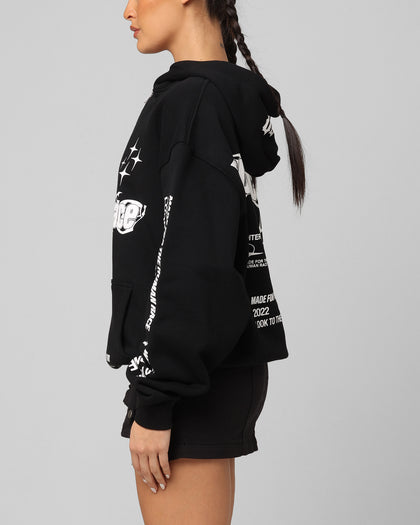 Loiter Rave Zip Hoodie Black