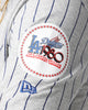 New Era Los Angeles Dodgers Pinstripe T-Shirt Grey