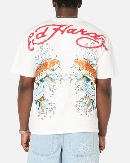 Ed Hardy Flash Koi T-Shirt Off White