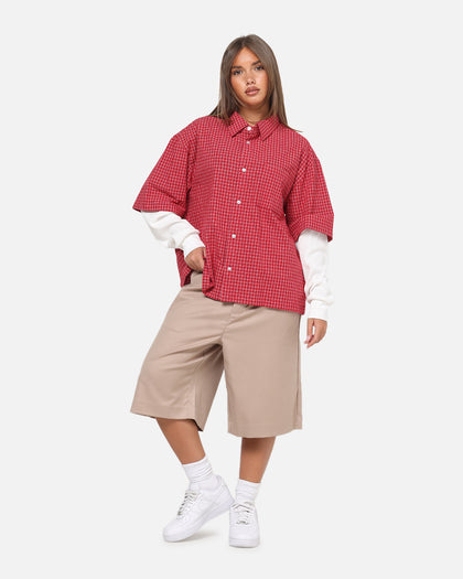 Carre Archive Layered Shirt Red Plaid
