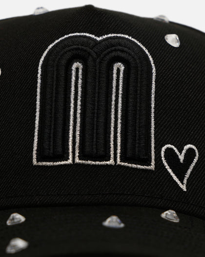 New Era Mexico National Baseball Team 'Black Satin Hearts' 9FORTY A-Frame Snapback Black