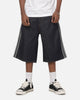 Adidas  Adicolor Jorts Mid-Rise Straight Leg Firebird Shorts Indigo Denim