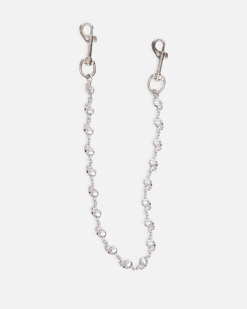 MNML Skull Wallet Chain Silver