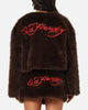 Ed Hardy Women's Faux Fur Jacket Brown