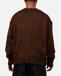 MNML Sky Jewelled Cardigan Sweater Brown