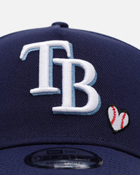 New Era Tampa Bay Rays 'Baseball Hearts' 9FORTY A-Frame Snapback Official Team Color