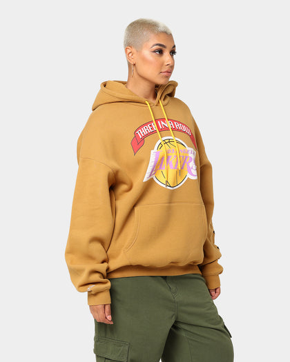 Mitchell & Ness Los Angeles Lakers 3-Peat Hoodie Bone Brown