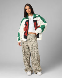 Loiter Club Classic Track Jacket White/Green