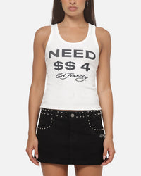Ed Hardy Women's Need Dollars Tank White