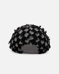 New Era Los Angeles Dodgers 'Frayed Checkerboard' 9FORTY A-Frame Snapback Black/Grey