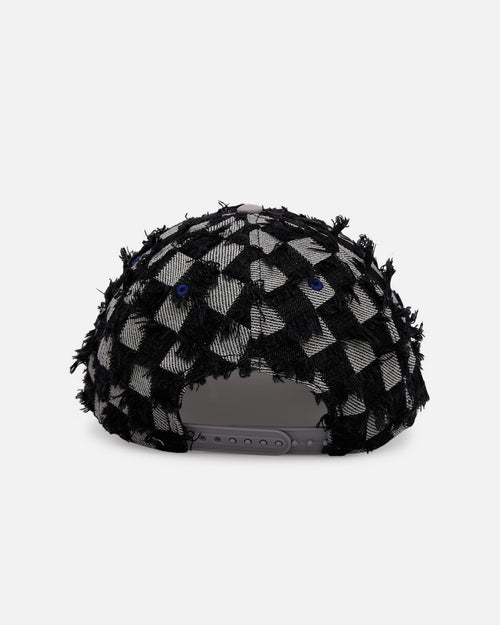 New Era Los Angeles Dodgers 'Frayed Checkerboard' 9FORTY A-Frame Snapback Black/Grey