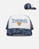 Loiter X Yu-Gi-Oh! Blue Eyes Toon Dragon Trucker Snapback Hat Blue Camo