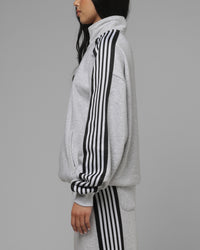 Loiter Hybrid Track Quarter Zip Grey Marle