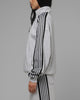 Loiter Hybrid Track Quarter Zip Grey Marle
