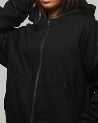 American Thrift Zip Hoodie Black