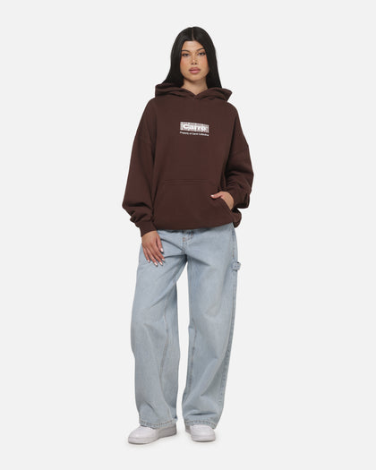 Carre Box Check Hoodie Chocolate