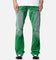 MNML B658 Gecko Suede Flare Denim Jeans Green