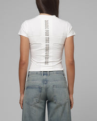 Loiter Women's In Distress Baby T-Shirt Off White
