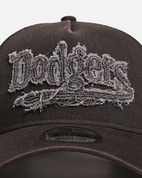 New Era Los Angeles Dodgers 'Washed Fray' 9FORTY A-Frame Trucker Snapback Washed Grey