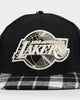 Pro Standard Los Angeles Lakers Prep Plaid Brim Snapback Black