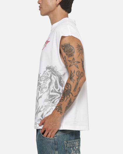 Ed Hardy Stallion Muscle T-Shirt White