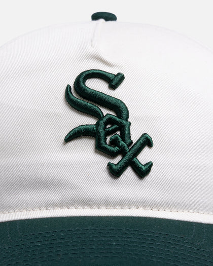 New Era Chicago White Sox 'Dark Green Chrome' 9FORTY A-Frame Unstructured Snapback White/Green