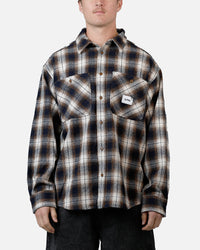 Alpha Industries Unfrm Flannel Button Up Shirt Rust