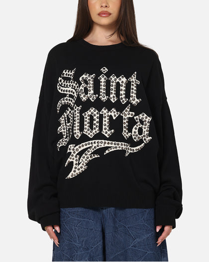 Saint Morta Sanctified Crewneck Sweater Black