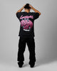 Loiter Brain Rot Vintage T-Shirt Black Acidwash