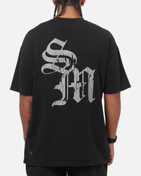 Saint Morta ATH-LTC S4 Boxy T-Shirt Washed Black