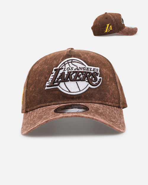 New Era Los Angeles Lakers 'Washed Walnut' 9FORTY A-Frame Snapback Walnut