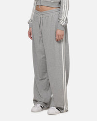 Adidas Women's Graphic Loose Sweat Pants Medium Grey Heather
